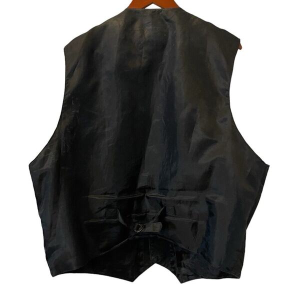 SUEDE LEATHER VEST SZ XL Black Greatland Apparel Western Biker Pockets - Picture 11 of 11